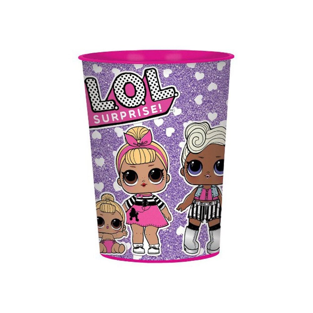 L.O.L. Surprise! Plastic Favor Cup 16oz - Purple - (SET OF 9 CUPS) - NEW